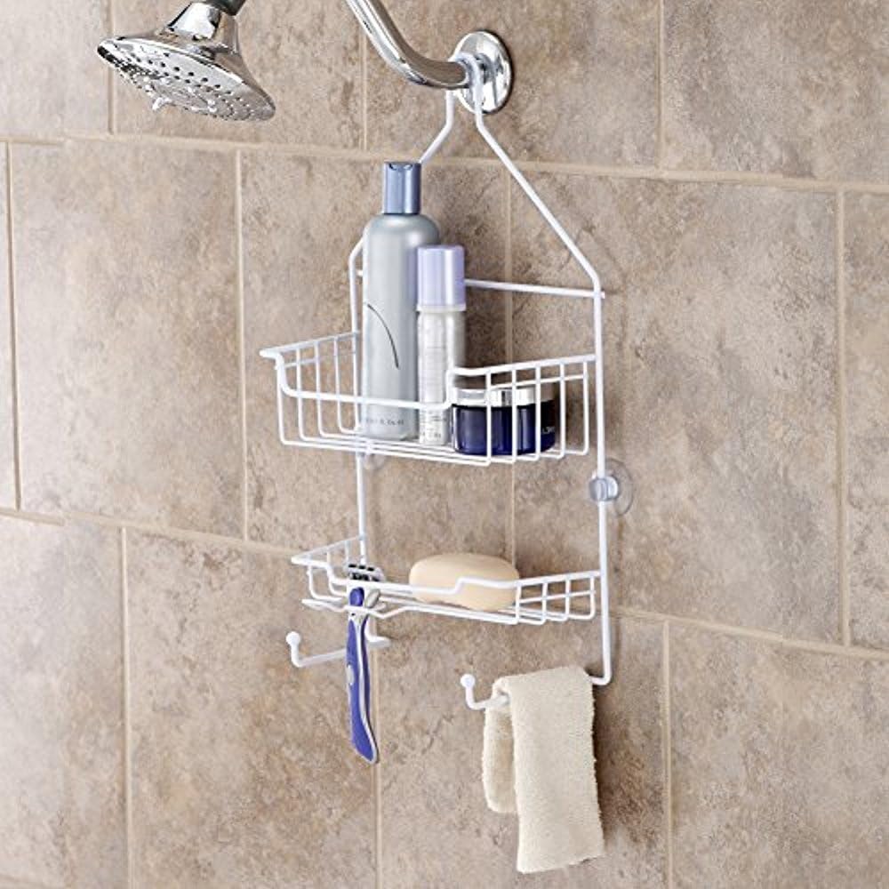 Kenney 2-Shelf Hanging Shower Caddy, White