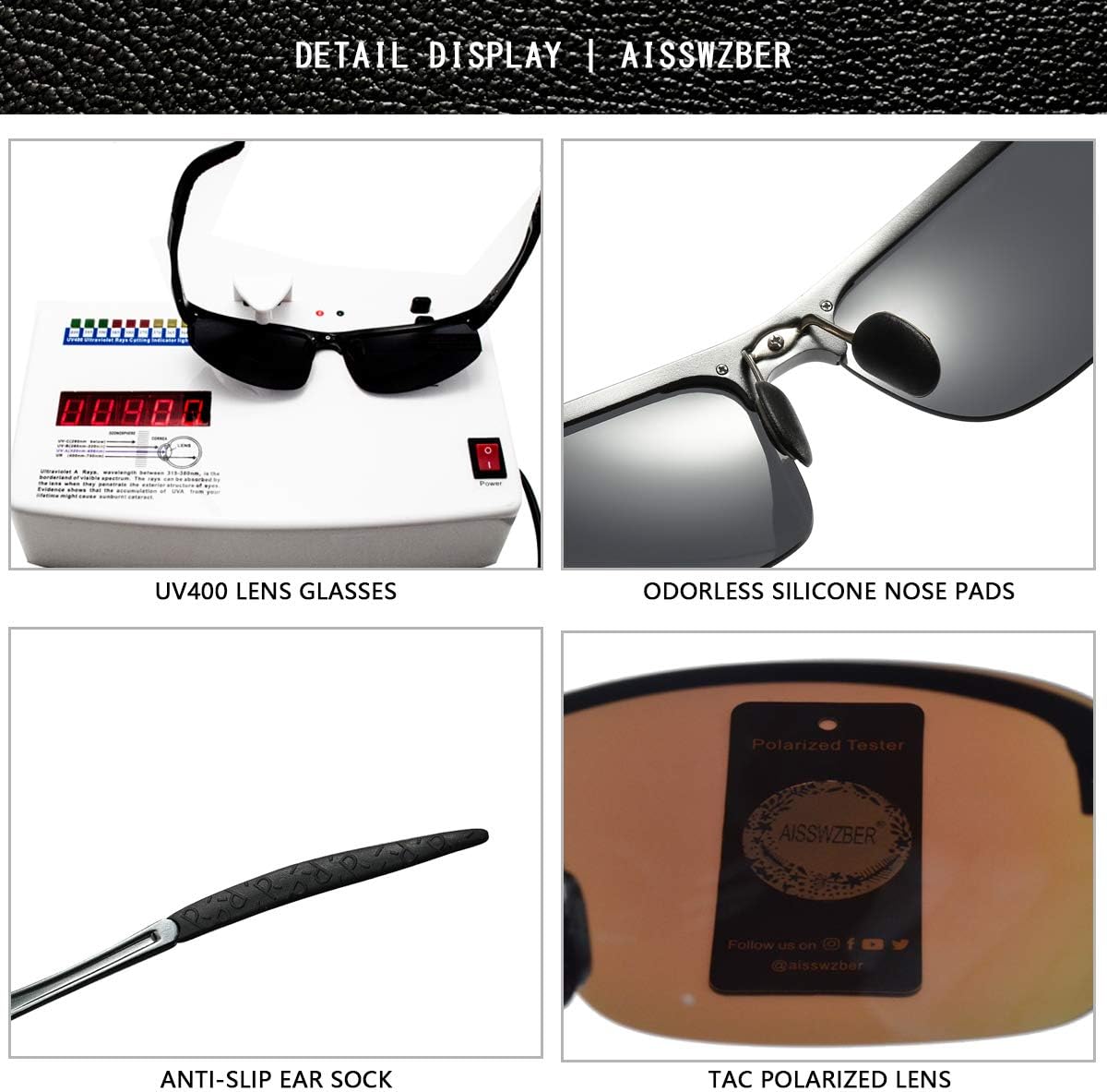 Mens Sports Polarized Sunglasses Driving Metal Frame UV Protection Sunglasses For Men 8177 - Image 3