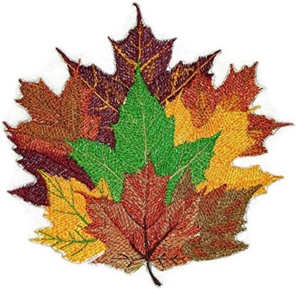 Fall at Its Best Unique Portraits [ Maple Leaves ] Embroidered Iron on/Sew Patch [4.9" * 4.8"] [Made in USA]