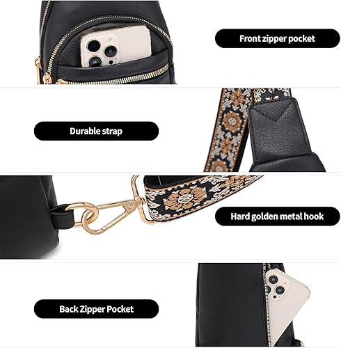 Miniatura 5 de VATAN Small Sling Bag for Women Leather Crossbody Bags Fanny Pack Crossbody Chest Bags Purse