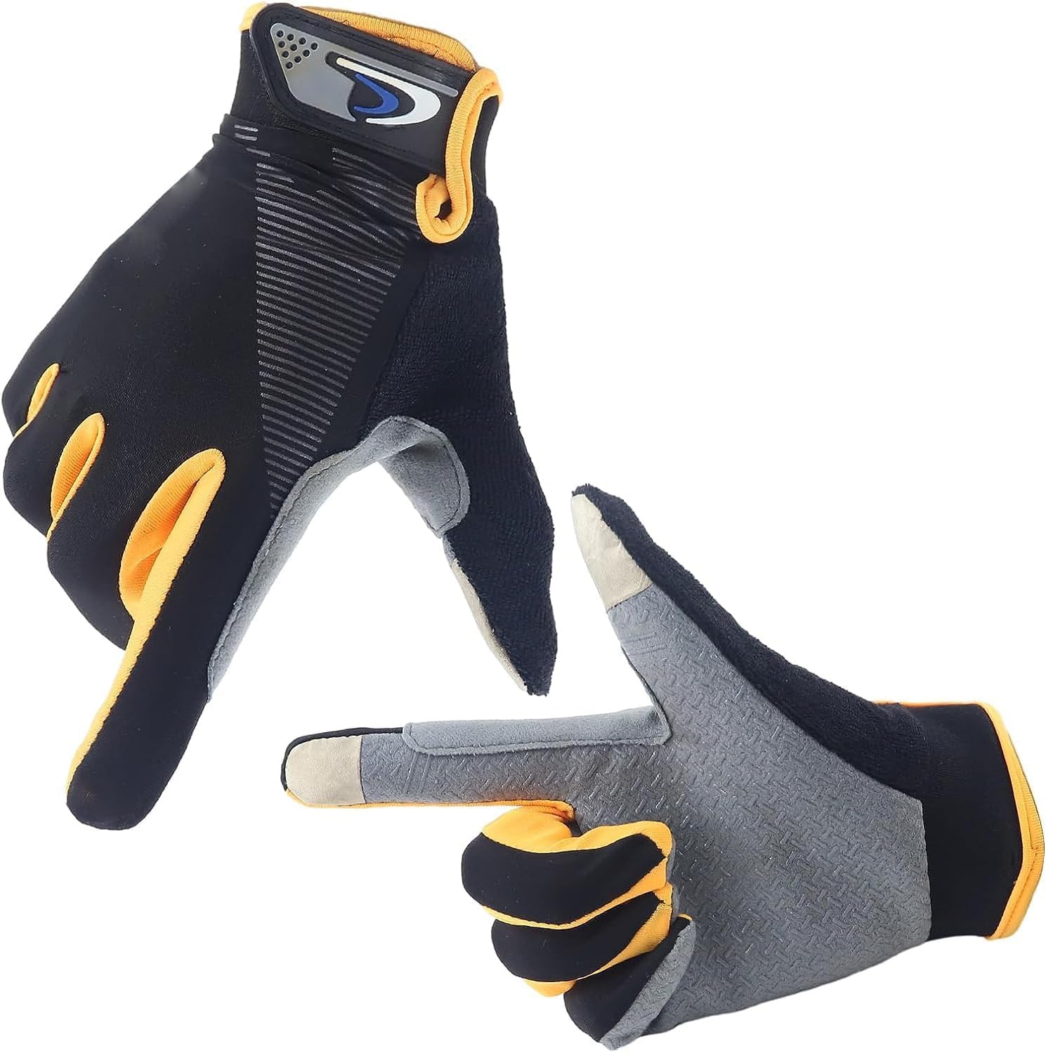 Cycling Gloves, MTB Gloves, Non-Slip and Shock-Absorbing Cycling Gloves, Bike Gloves, Full Finger Touchscreen Mountain Bike Gloves for Men and Women Breathable Anti Slip Shock Absorbing