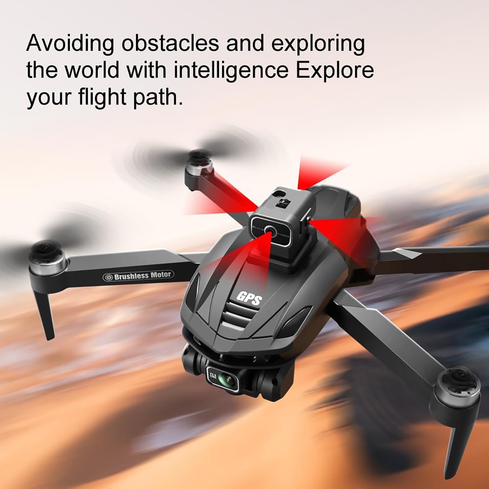 V168 GPS Mini Dron z kamerą dla dorosłych, 4K FPV Drone, podążaj za mną, daleki zasięg, zawis, transmisja 5G Latające zabawki dla początkujących 90 minut lotu z 3 bateriami
