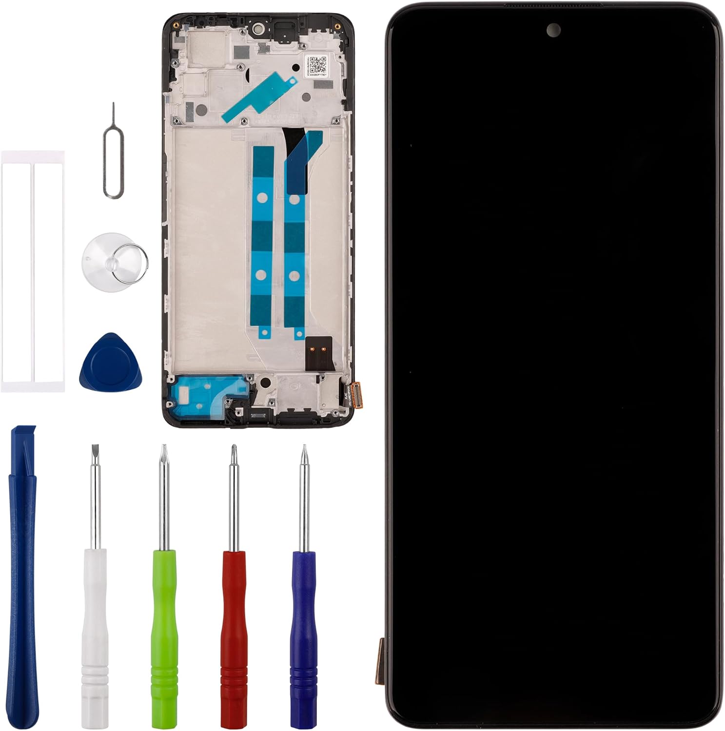 New LCD Touch Screen Digitizer Assembly Compatible with Xiaomi Redmi Note 12 Pro 4G ‎2209116AG, 2209116AG [6.67 inch] with Repair Tools-with Bezel