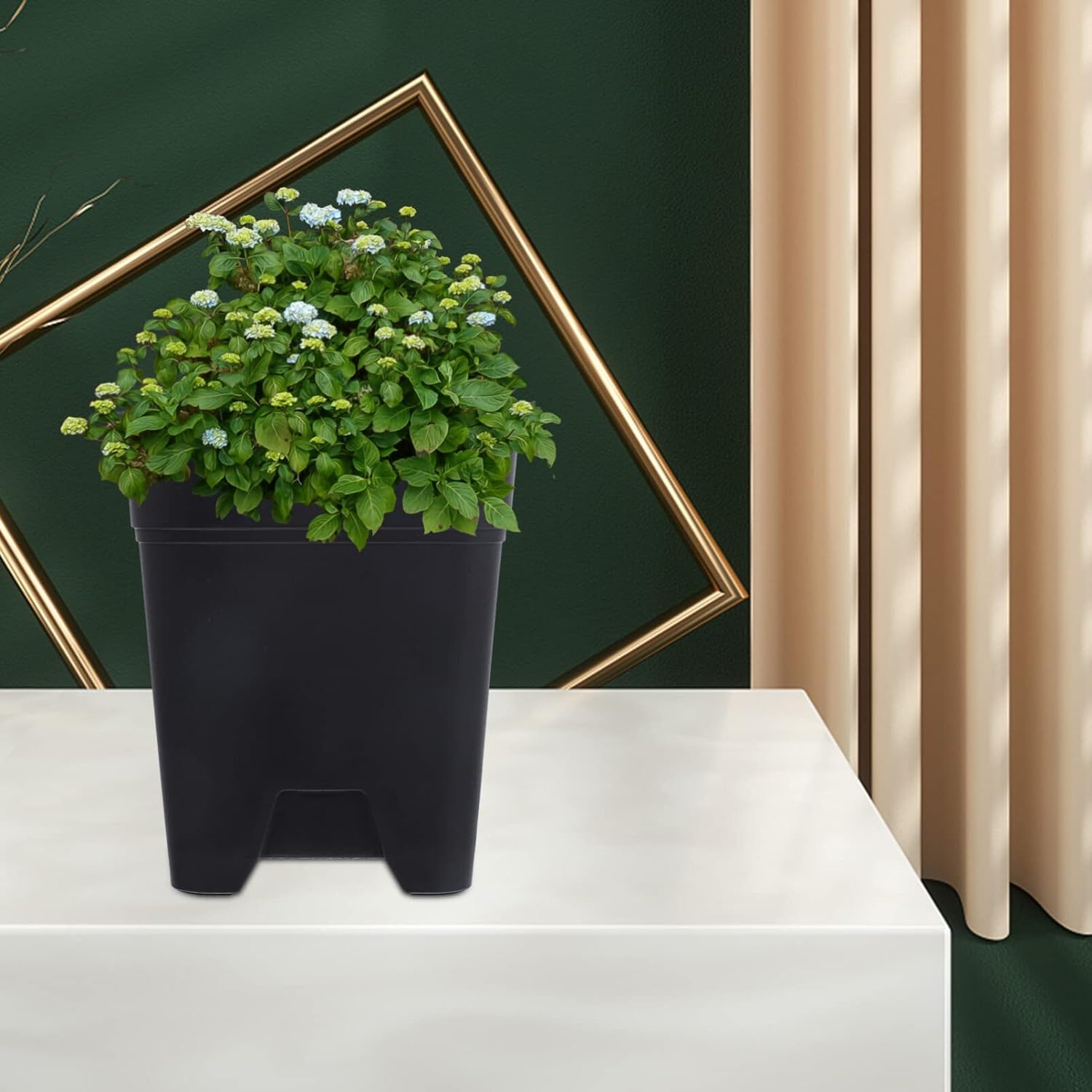 Amazon | 植木鉢 おしゃれ 小型 プラスチック鉢 スリット鉢 四角