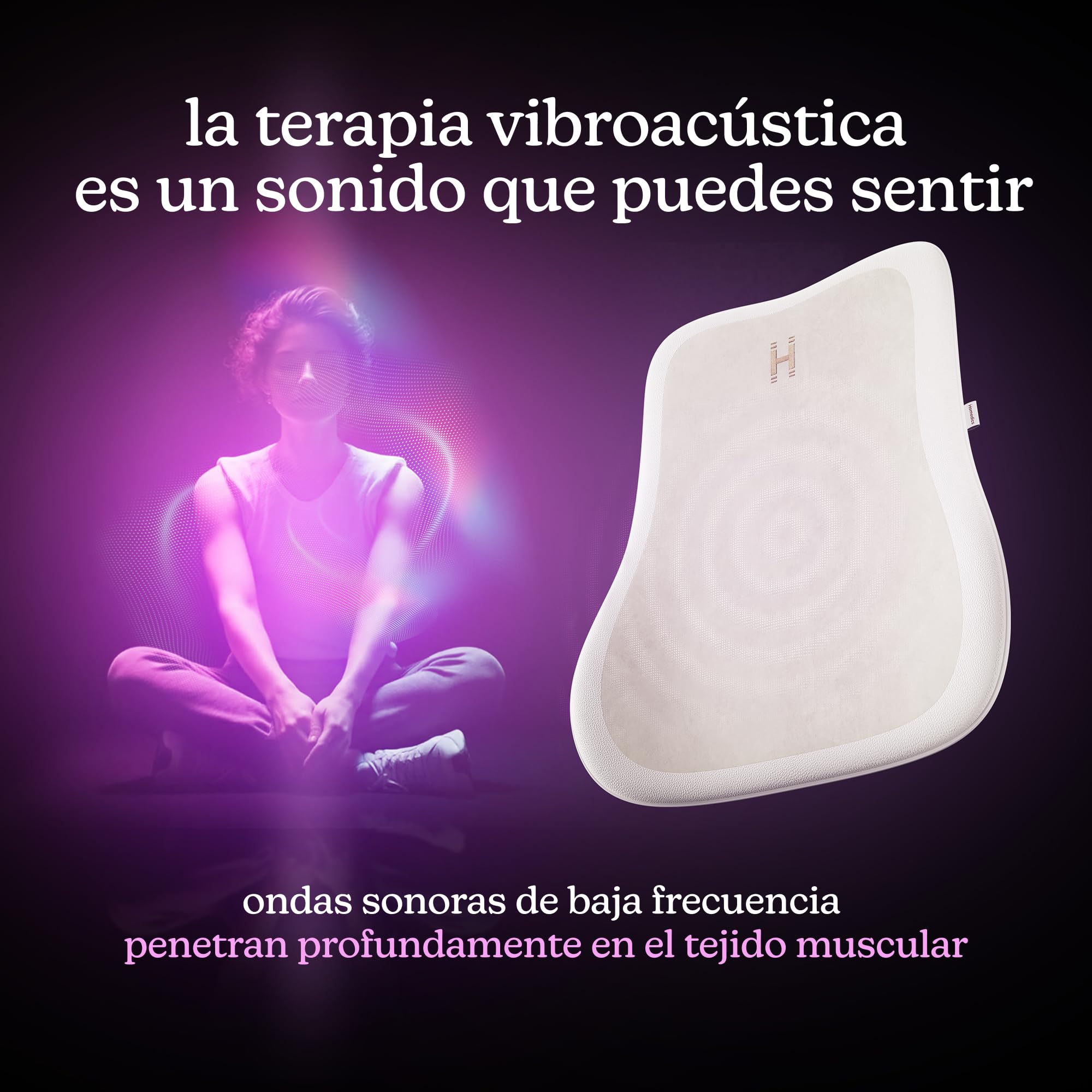 Homedics Bridge Cojín de Masaje Vibroacústico para Silla