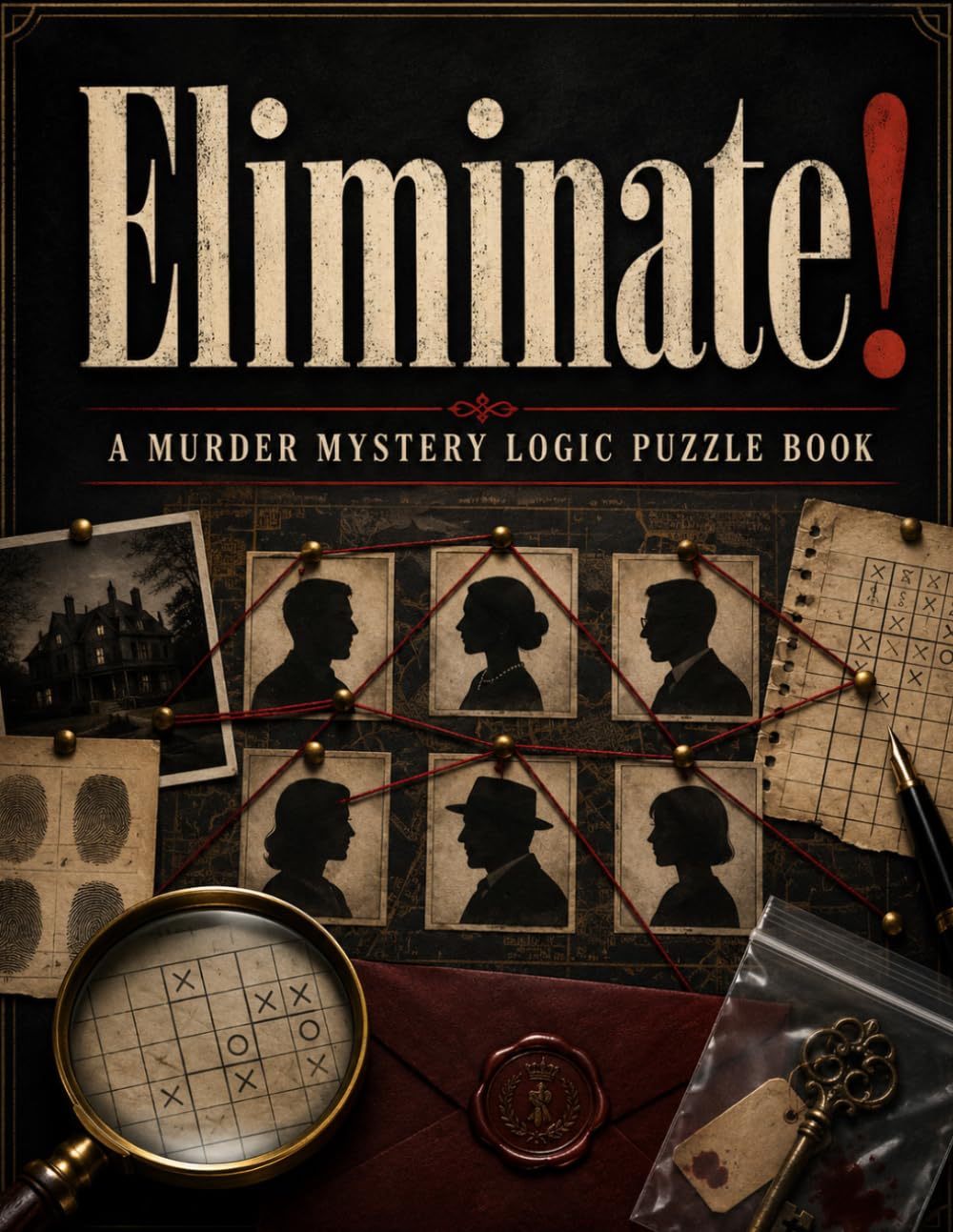 Cross Them Out: Murder Mystery Elimination Puzzle Book for Adults: 50 Detective Cases to Solve — Read the Evidence, Cross Out Innocent Suspects, and ... Killer (Illustrated Whodunit Logic Puzzles)