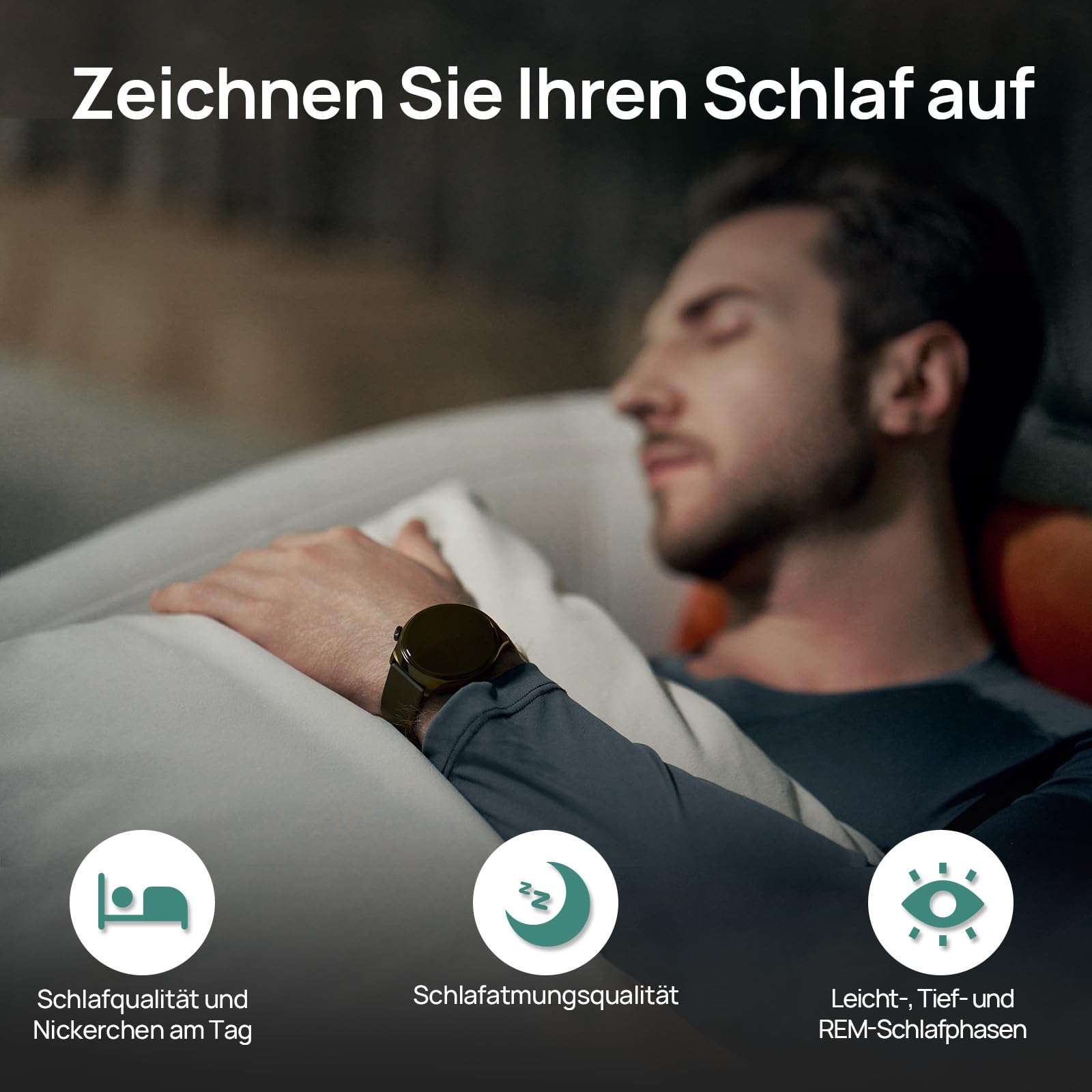 Mibro Lite3 Pro Smartwatch GPS Herren Damen Rund 45mm, AMOLED 1,32" Fitness Tracker, 5ATM Wasserdicht, Herzfrequenz Schlaf SpO2 VO2 Max, Bluetooth Anrufe, 15 Tage Lange Akkulaufzeit (Dunkelgrün)