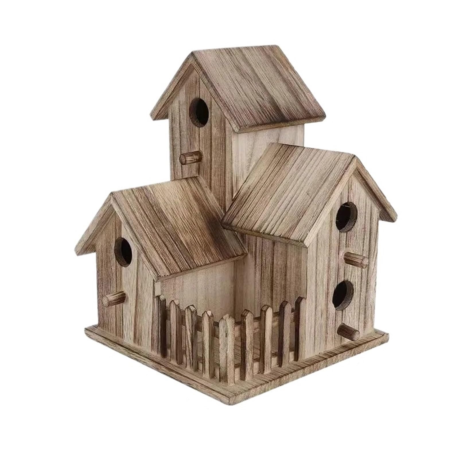 Nido de Madera para pájaros 1 Pieza de Lindo Nido pájaro, casa for pájaros Estilo Villa, for Loros, for Madera, Accesorios for jaulas, Jaula for(Color 2)