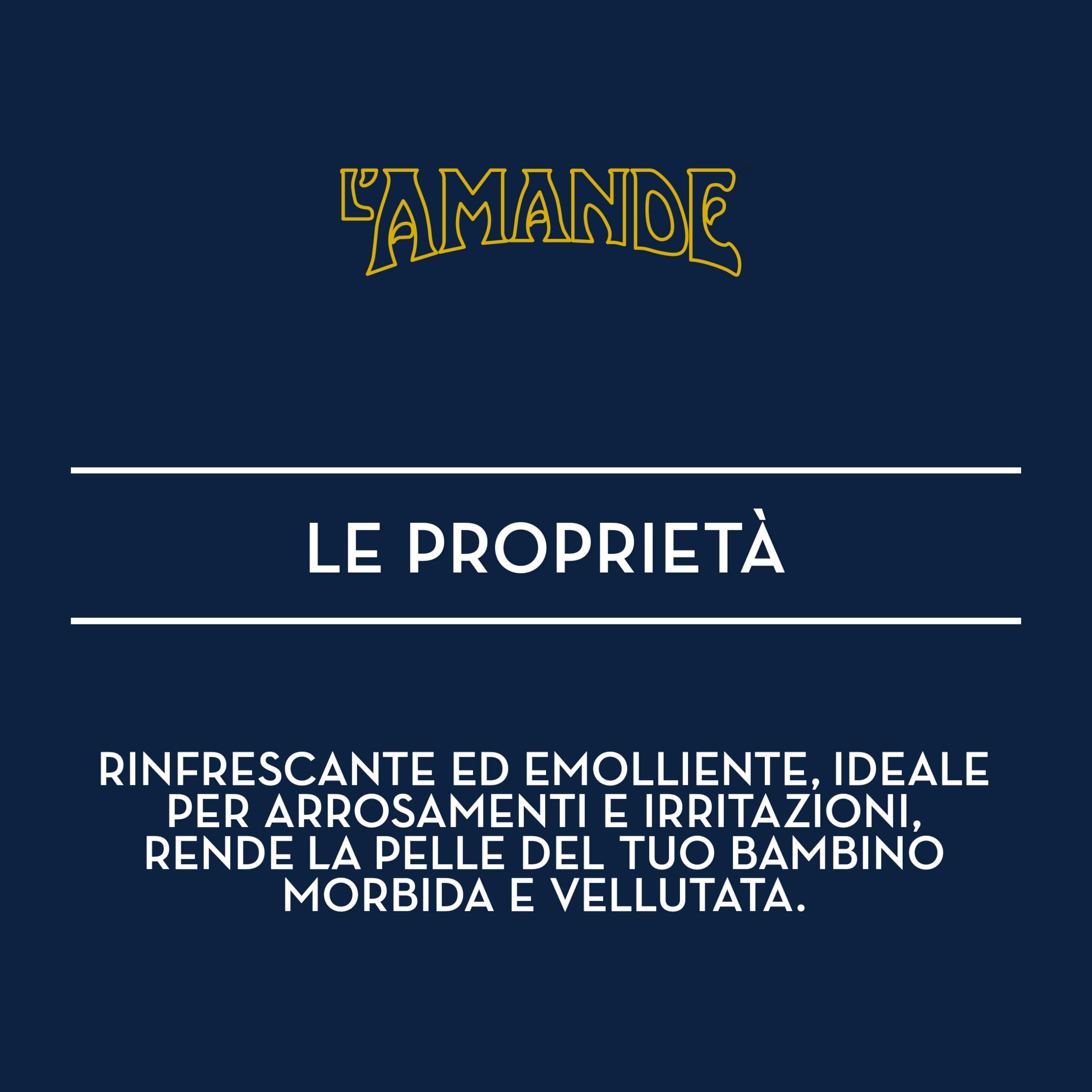 L'AMANDE - Amido di Riso Bagnetto Neonato, Talco Profumato in Polvere per Bambini e Neonati, Rinfrescante ed Emolliente Contro Arrossamenti e Irritazioni, Polvere Vellutante Naturale - Enfant, 150 g