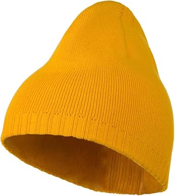Outdoor Decorative Ribbed Short Beanie - Gold W17S29F