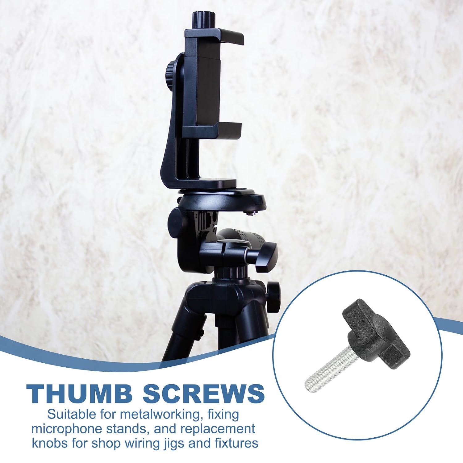 Z- Shaped Thumb Screws 304 Stainless Steel Tee Wing Knobs Screws Clamping t Head, M6 x 25mm Thread Fit for Replace Hand Tightening Knob Supply - Z Type (16 Pack, Black)