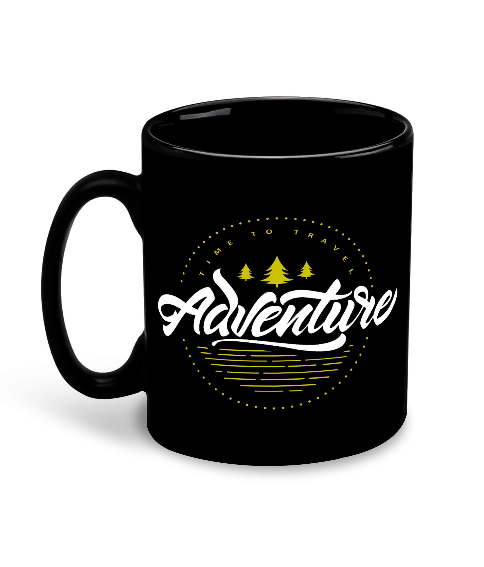 WHATS YOUR KICK - Travel Inspired Printed Black Patch Ceramic Coffee Mug | Drink | Milk Cup - Best Gift | Travelling, World, Travel Quotes (Multi 4)