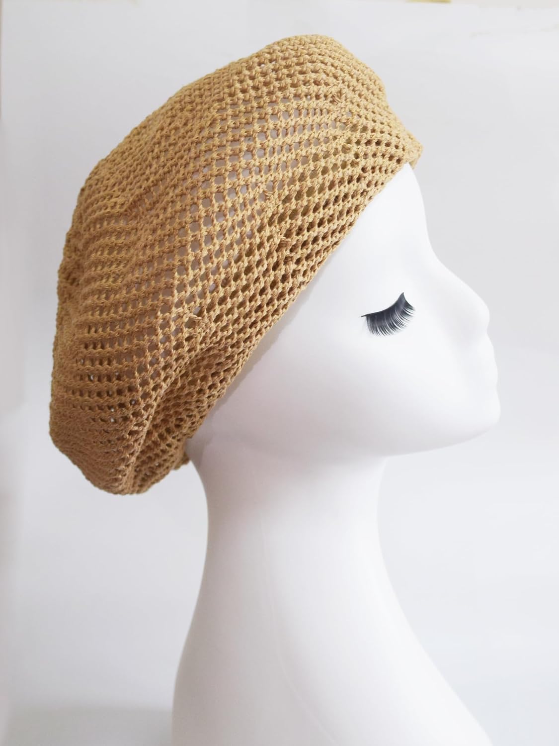 Women Summer French Beret Slouchy Crochet Beret Hats Artist Painters Woven Beach Beanie Hat