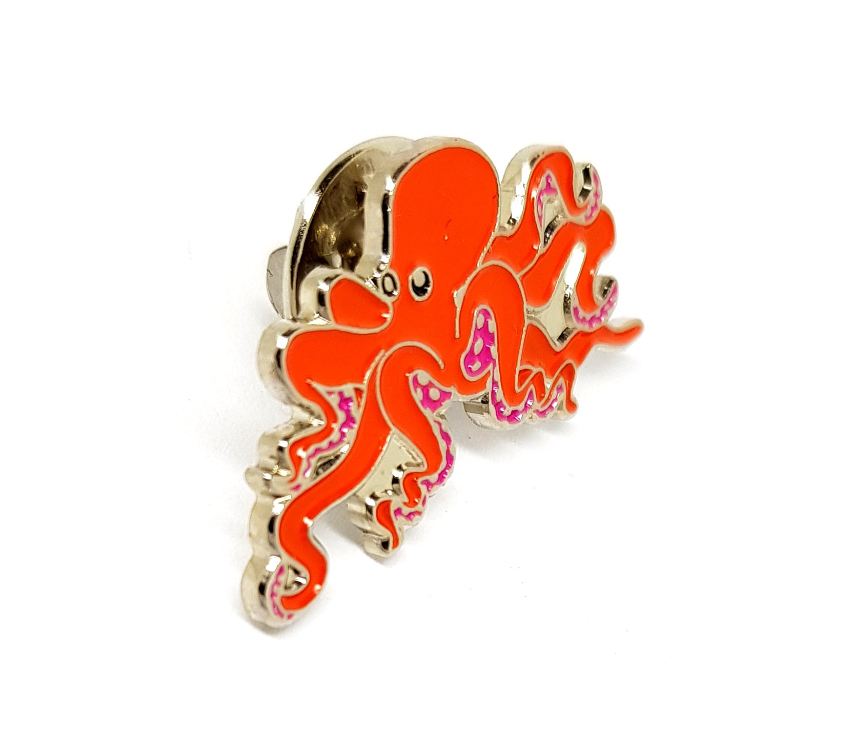 Shopiyal Red Octopus Sea Animals Ocean Creature Aka Monsters Of The Deep Metal Enamel Pin Badge Brooch