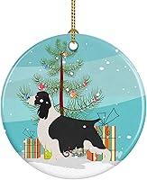 Vista 73 de Caroline's Treasures Adorno de cerámica con cola de perro pastor inglés antiguo para colgar en el árbol de Navidad, para el hogar, Navidad, fiestas