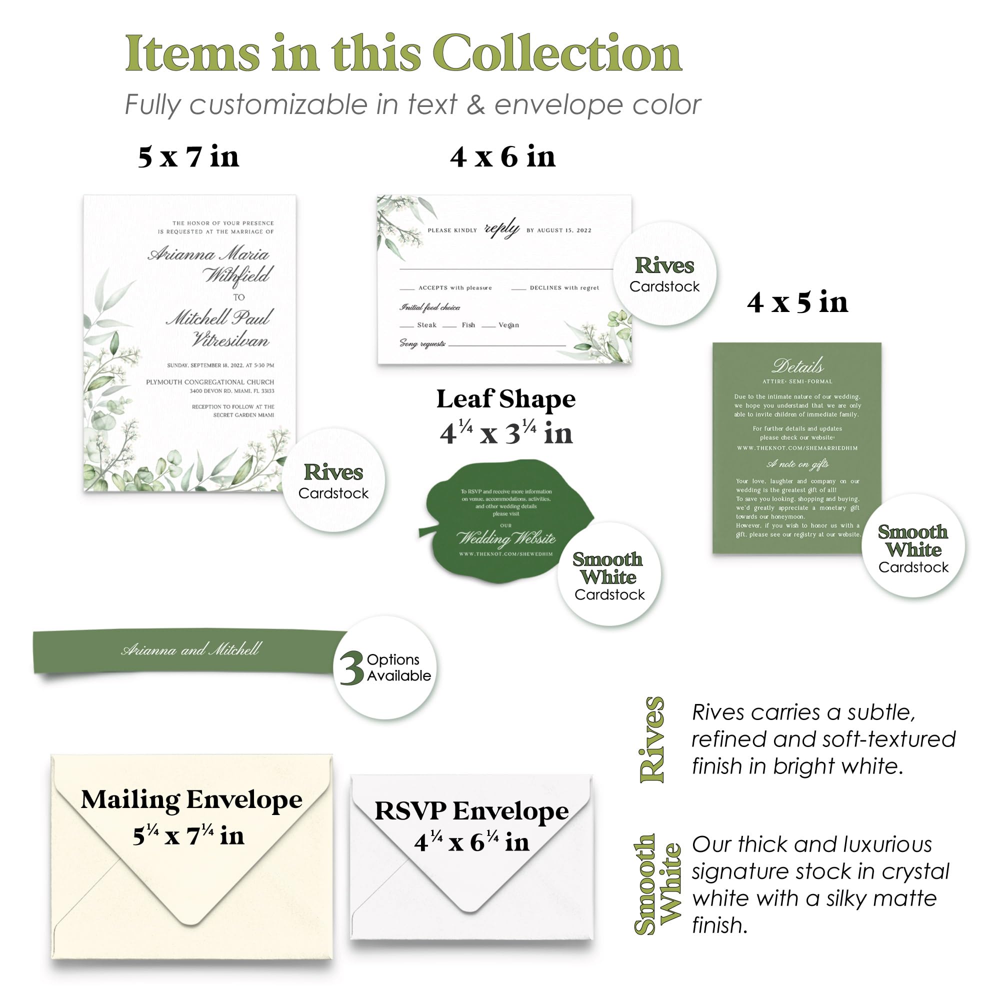 Amazon.com: XOXOKristen 4x6 inch Personalized RSVP cards with