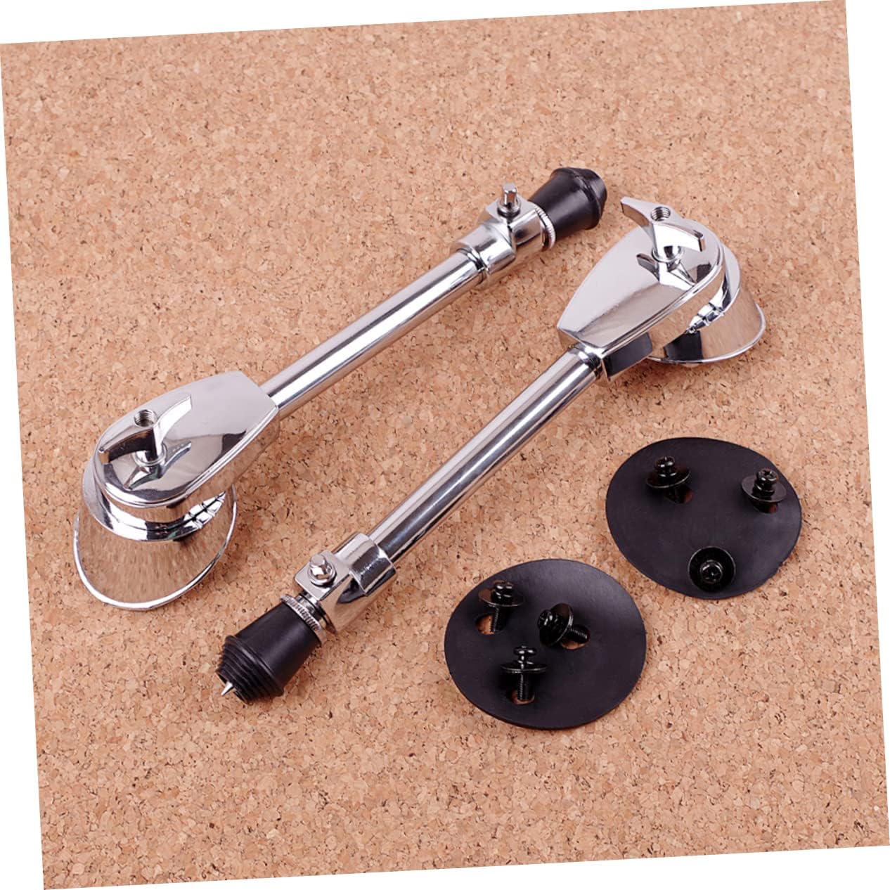 Veemoon 1set Drum Leg Stand Support for Bass Drums Skid-resistant Feet Easy to Install Angle Percussion Instrument Replacement Parts