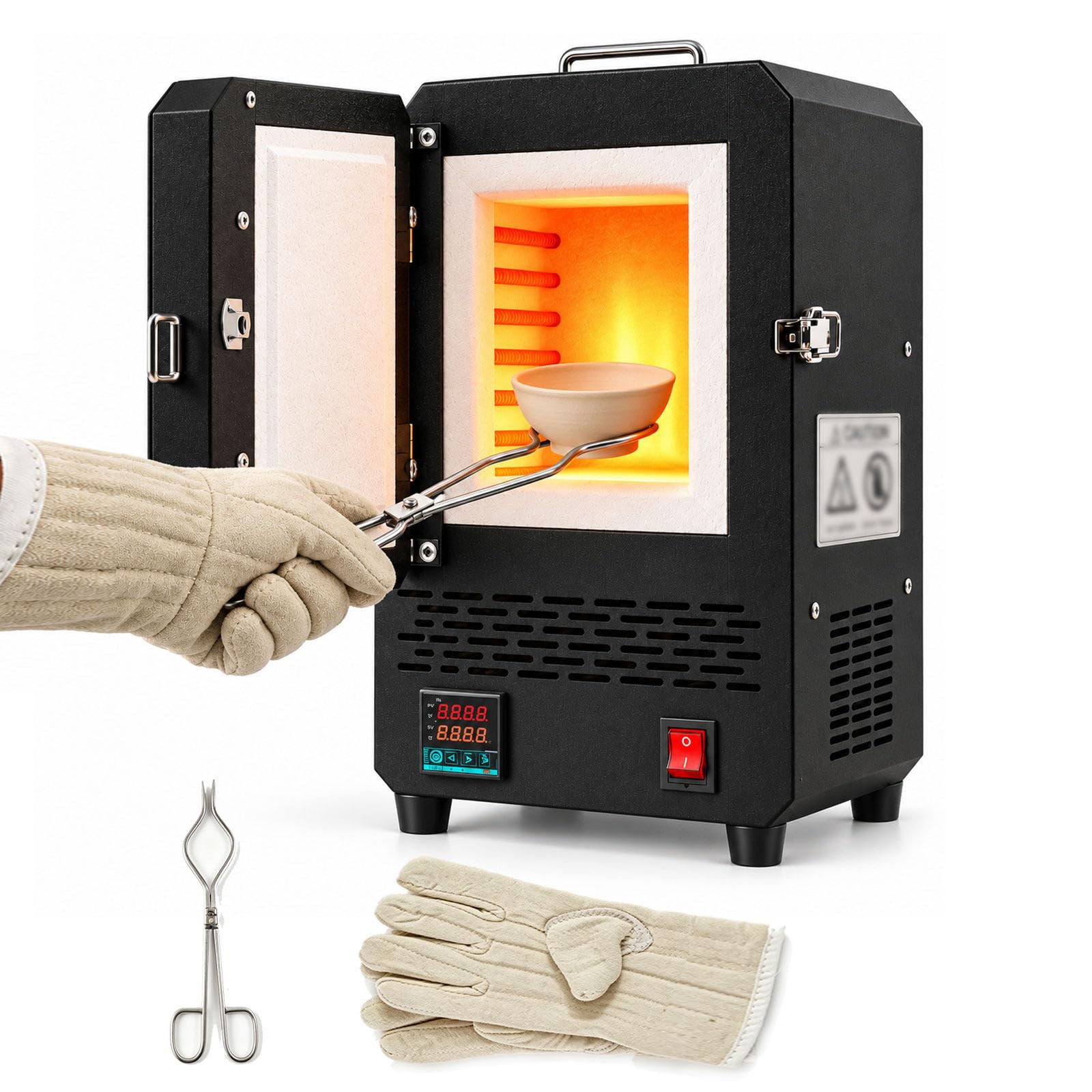 1500W -Fornace Elettrica per Ceramica a Casa, con Foro di Ventilazione