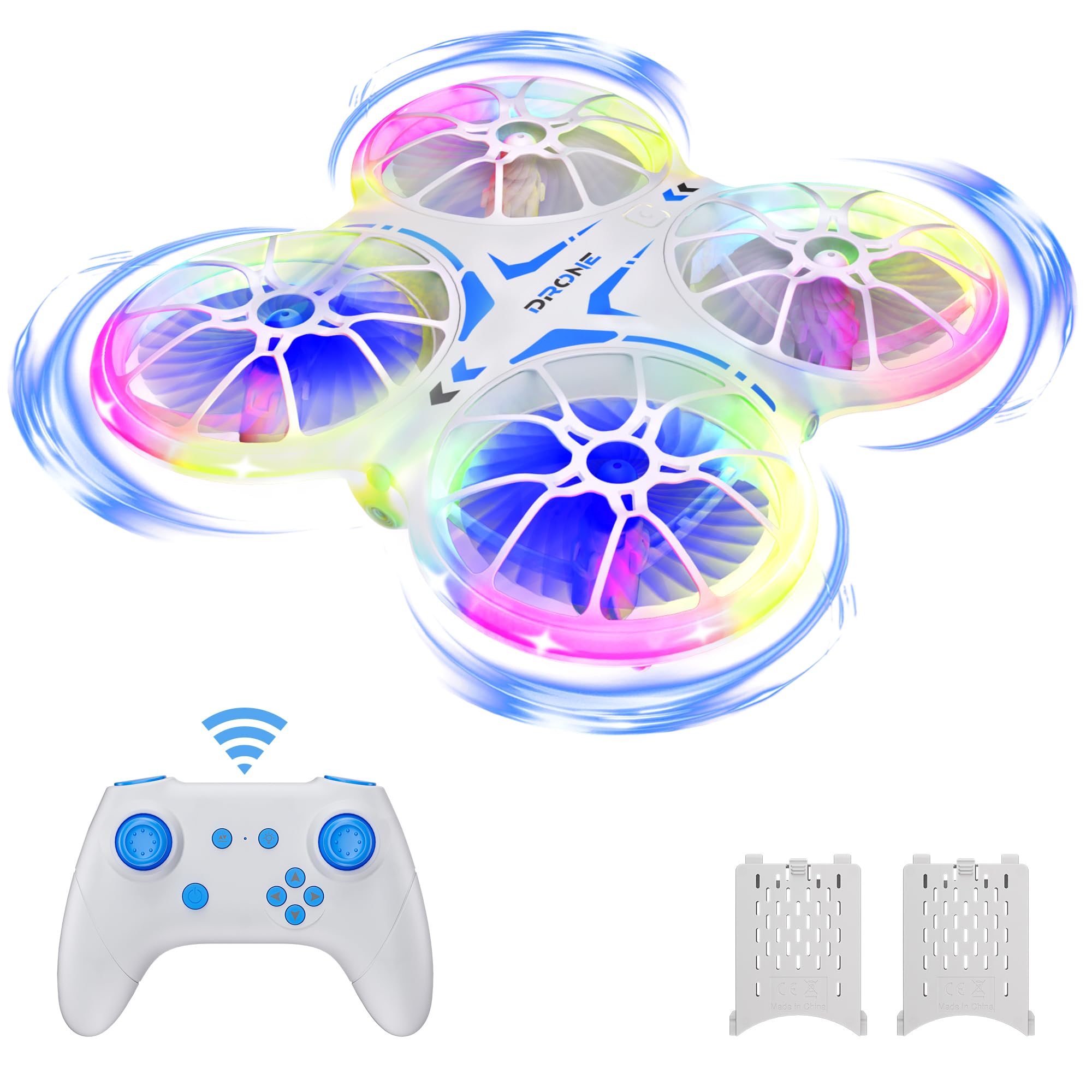 Ridge's Puddle Mini Drone Bambino Giocattolo - Droni radiocomandati giocattolo aereo telecomandato con luci LED regalo per ragazzi e ragazze