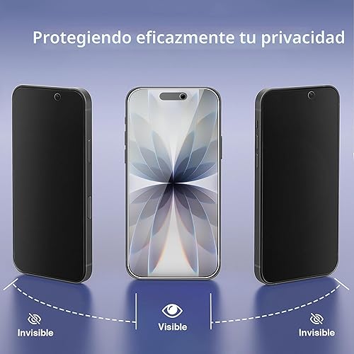 Miniatura 2 de Ailun Paquete de 3 protectores de pantalla de privacidad para iPhone 17 [6.3 pulgadas] + 3 protectores de lente de cámara con marco de instalación