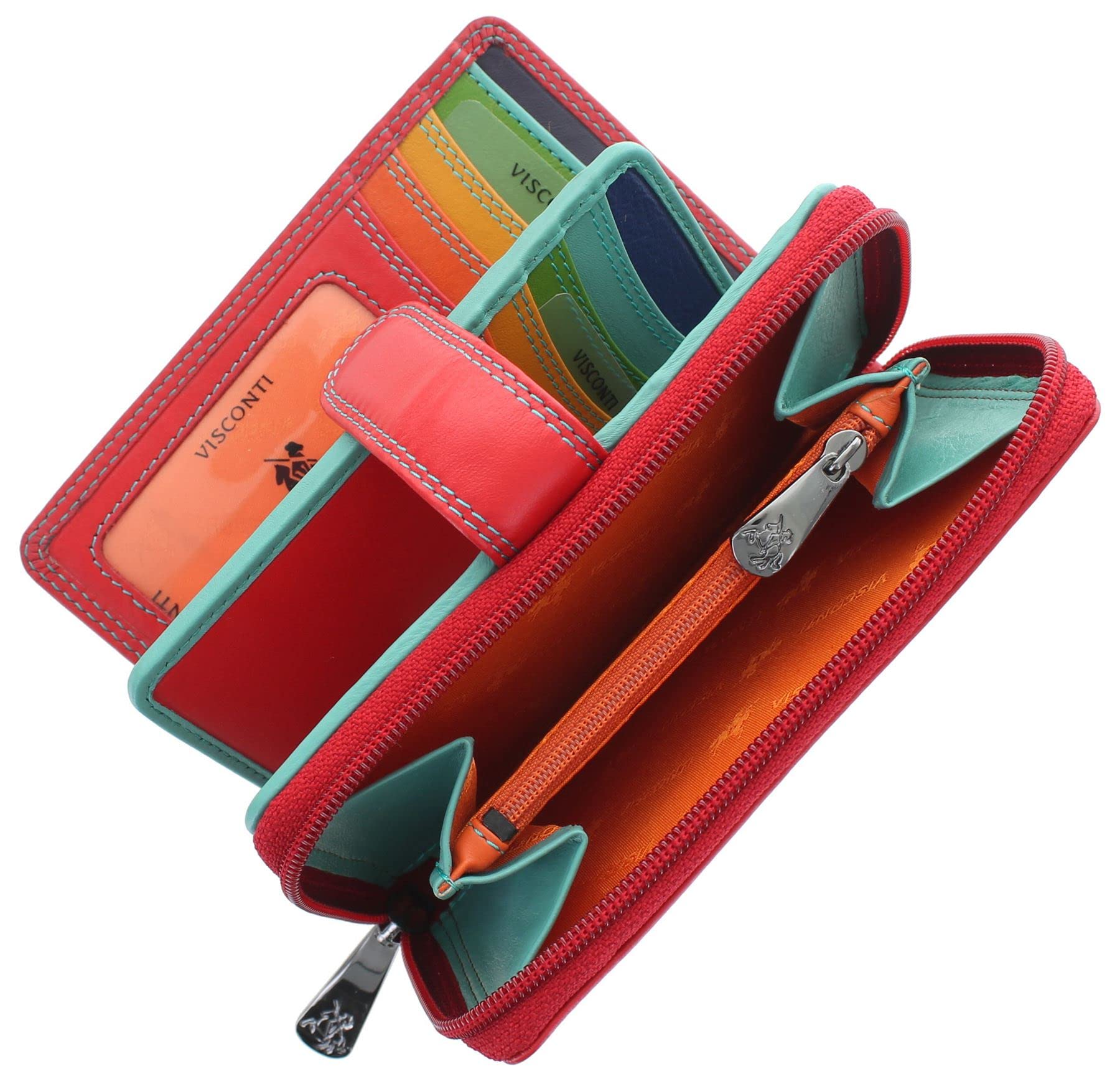 Visconti Cartera de piel suave Rio R13 para mujer, Red Rhumba, talla única, Moderno