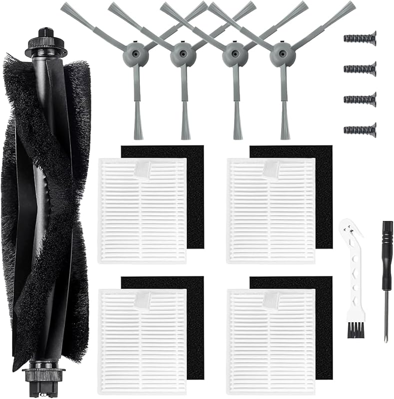 Piezas de repuesto para el robot aspirador de las series Eufy L60 y L50, incluye 1 cepillo de rodillos, 4 filtros HEPA, 4 cepillos laterales, 1 destornillador, 1 herramienta de limpieza