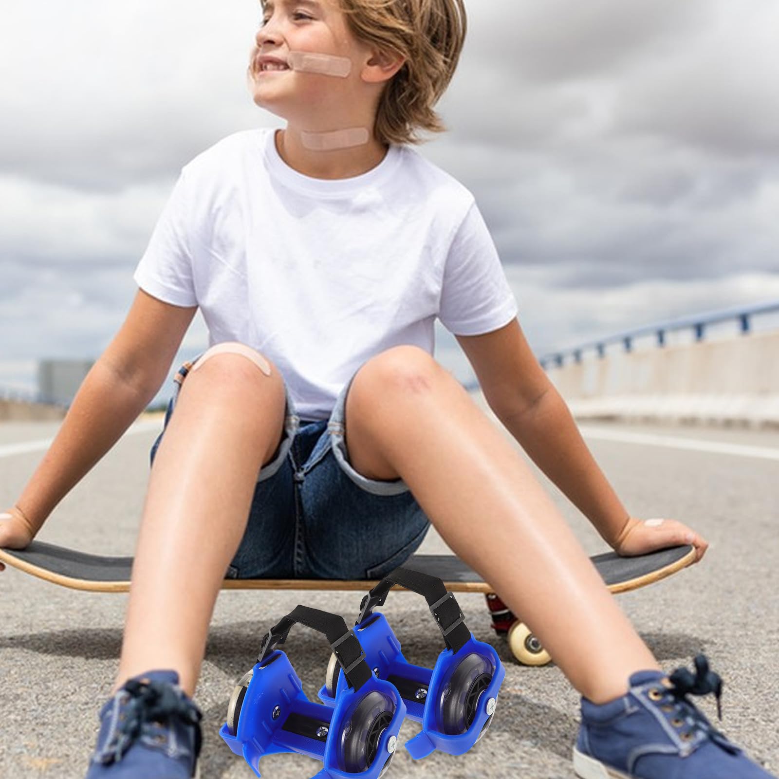 Scarpa da Pattinaggio Regolabile in Pvc, 2 Paia, Ragazzo Ragazza | Scarpa da Skate da Allenamento, Scarpa da Skate per Principianti, Scarpe Roller Bambina, Back To School Party