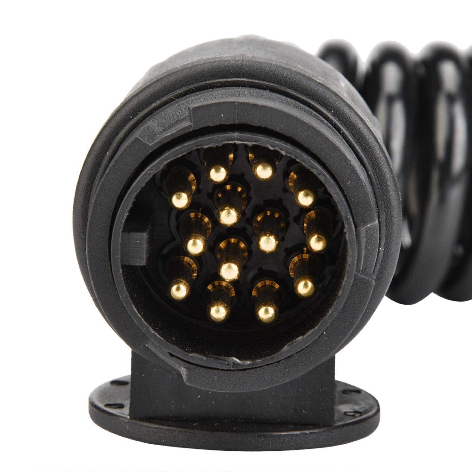 Adattatore Spina Per Rimorchio A 13 Pin, Cavo A Molla 3m, Connettore Per Roulotte E Carrelli, Standard Europeo - 3