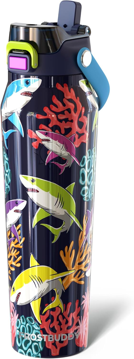  32oz Insulated Water Bottle - Straw & Chug Lid - Leak-Proof