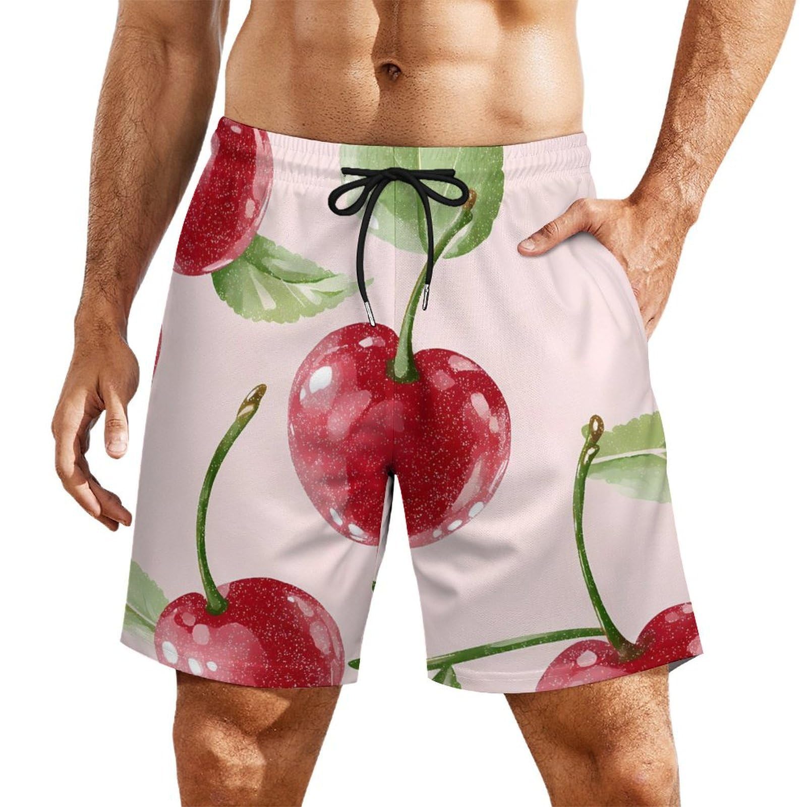 Pantalones cortos de playa con estampado de cerezas ideales para tus tardes de piscina 8