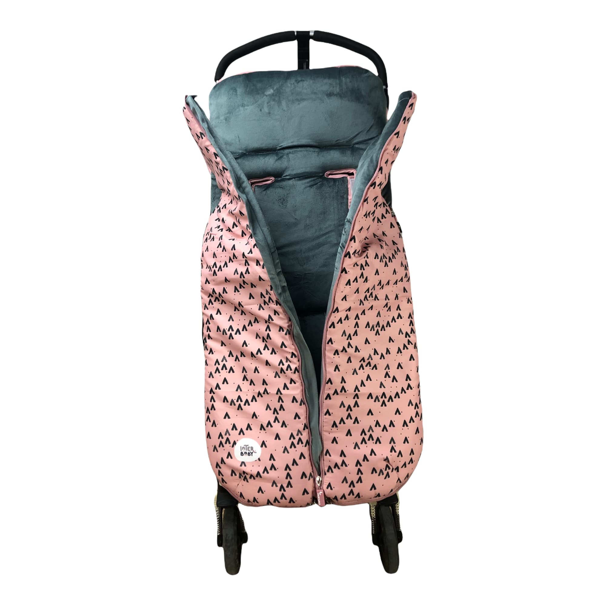 Danielstore- Saco Silla de Paseo Universal Saco Polar de Invierno, Desmontable con cremallera, Cabezal ajustable, transpirable e Impermeable (1.0.1 Montan rosa)