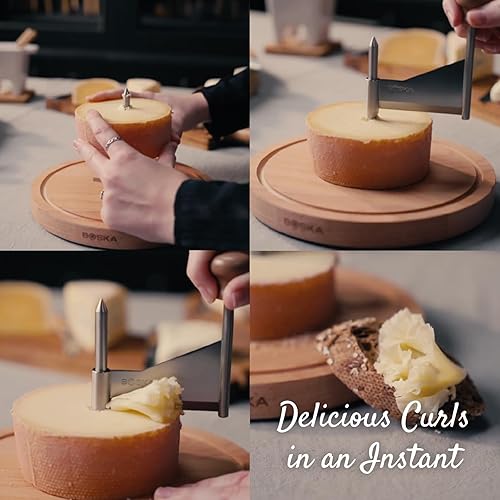 Miniatura 6 de BOSKA Cheese Curler Amigo - The Original with 10-year Warranty - Cheese Wheel for i.a. Tete de Moine, Girolle & Chocolate - Cheese Shaver made of