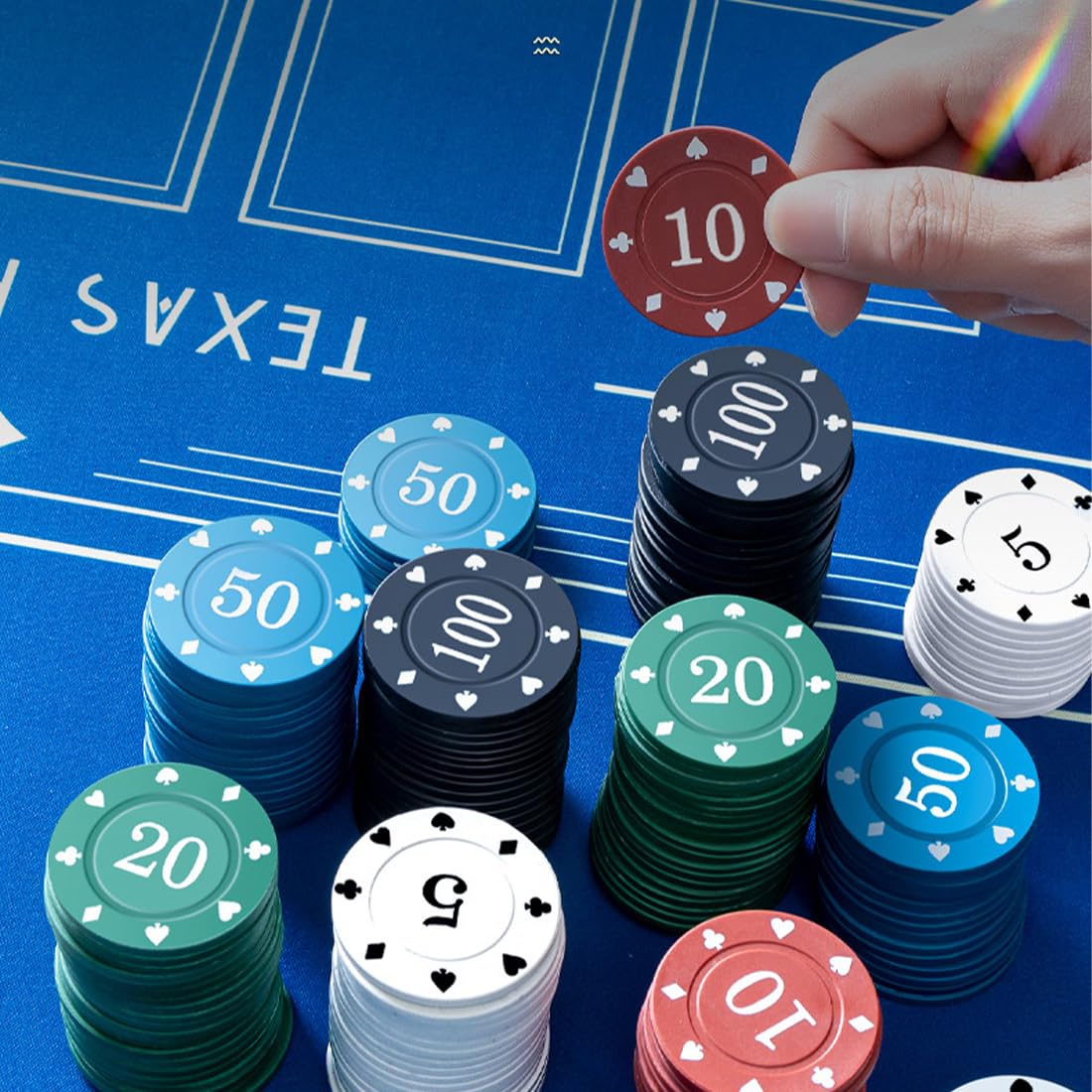 NJCXOLA 100 Casino Chips, Poker Chips, Luxury Poker Chips, Laser