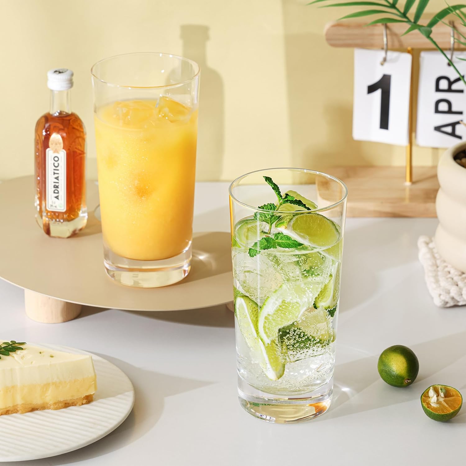 Highball Glasses Set of 6, 13oz Tall Drinking Glasses, Water Glass for Kitchen, Tom Collins Glasses, Mojito Glass Cups, Cocktail Glasses for Bar Glassware - Image 6