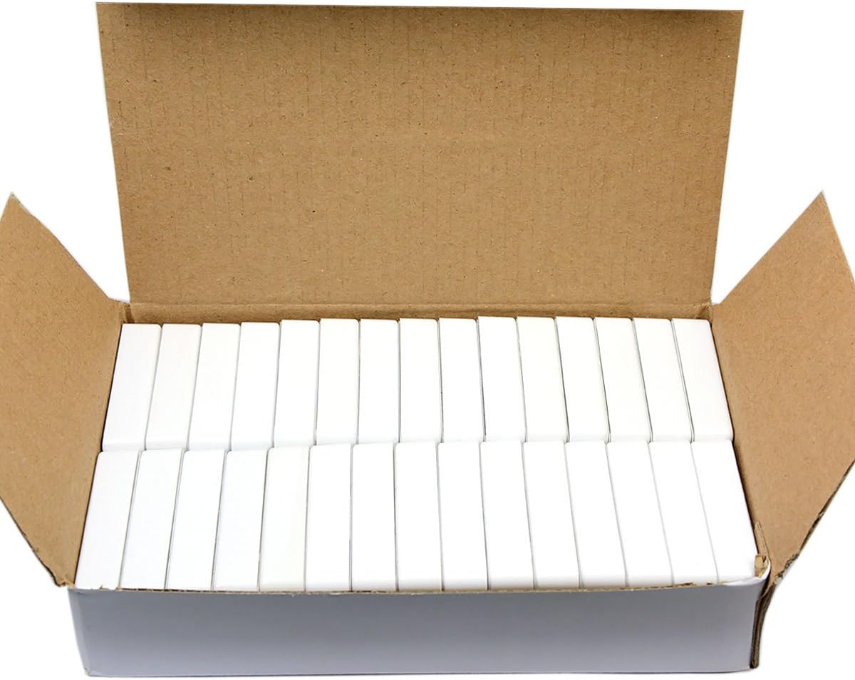 CMS Magnetics - (30-Pack Dominos White) Super Strong Colorful Ceramic Magnets for Dry Erase Whiteboards, Bulletins, Refrigerator, Office, Kitchen, School, Classroom