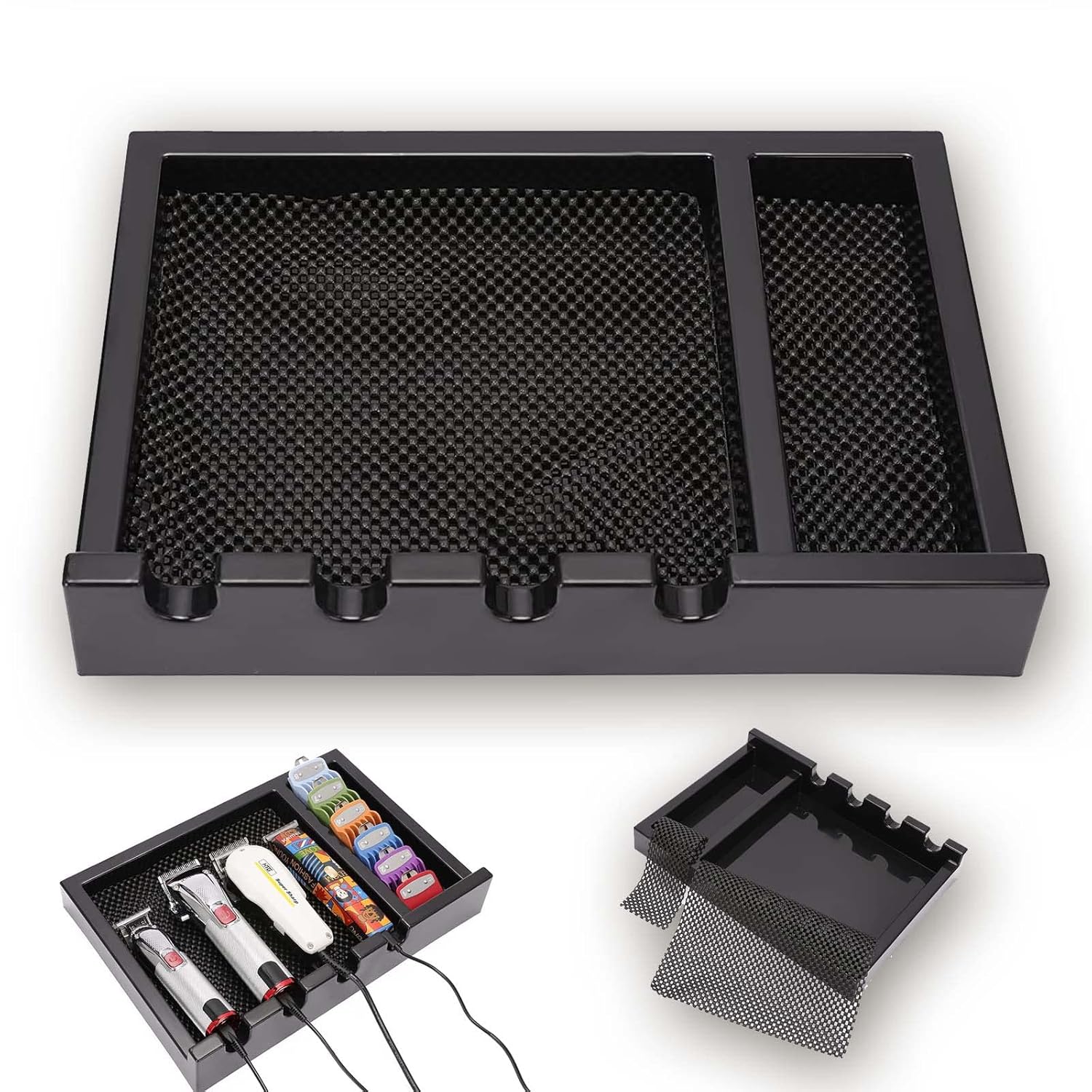 Barber Clipper Tray, Barber Clipper Organizer with 4