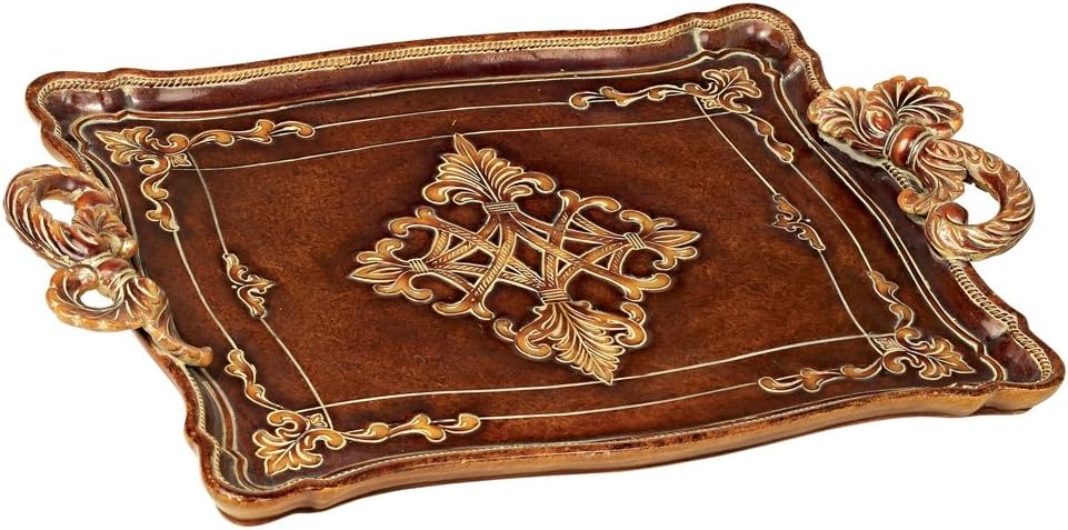 Traditional Serving Tray with Rope Style Handles