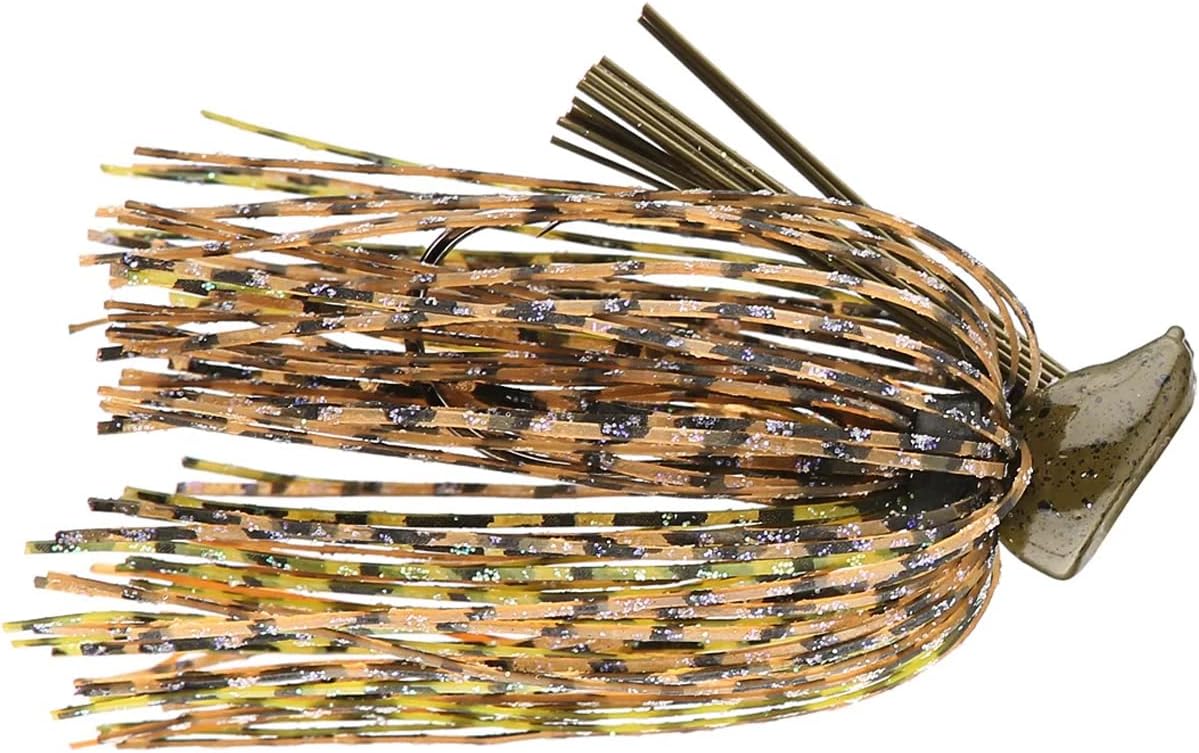 Buckeye Lures 1/2 Oz Flat Top Finesse Jig with Premium Skirting & Rubber Skirt Collar Durable Versatile Fishing Bait