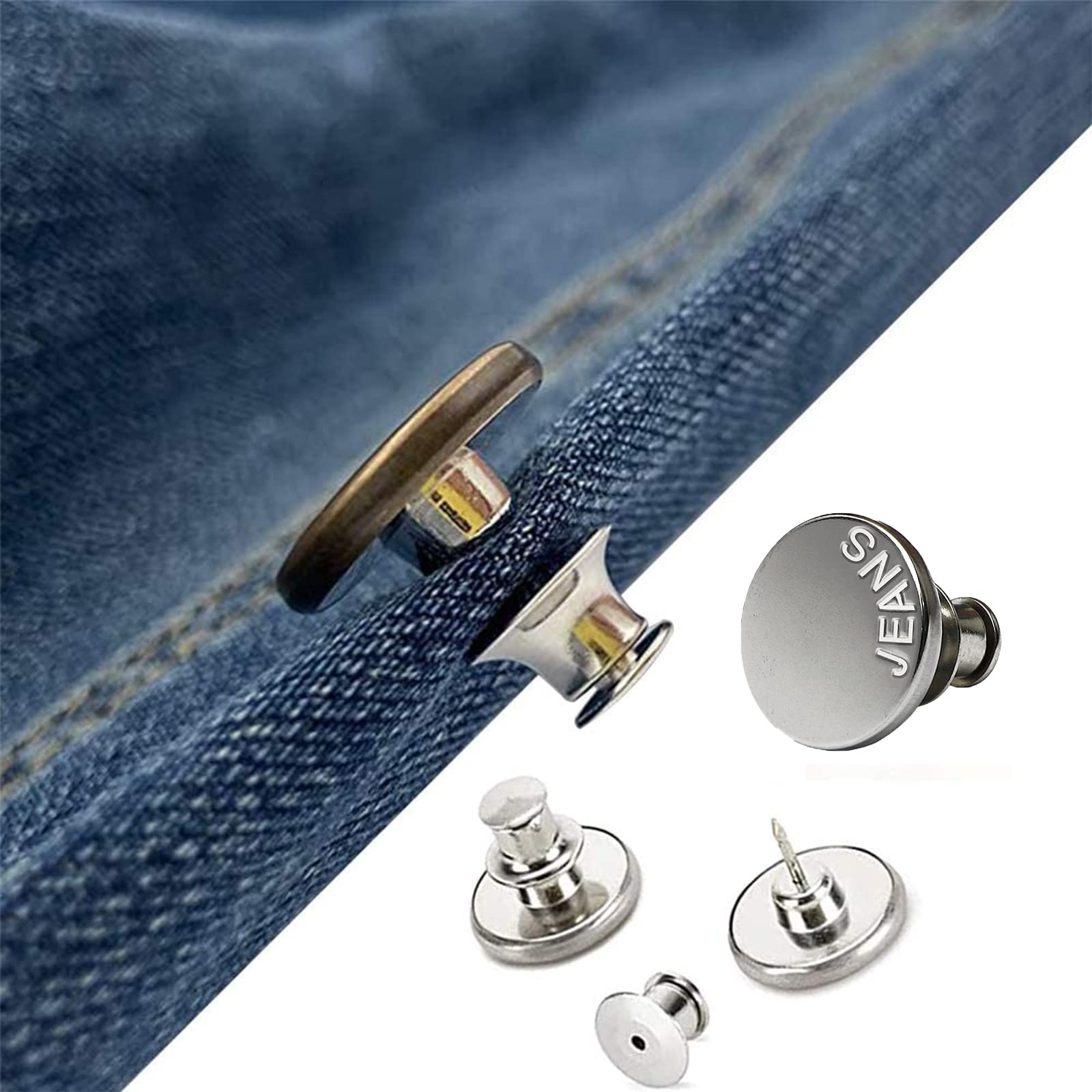 30 Bottoni Jeans Di Ricambio | 17 Mm | Con Cacciavite | Metallo Durevole - Foto 8