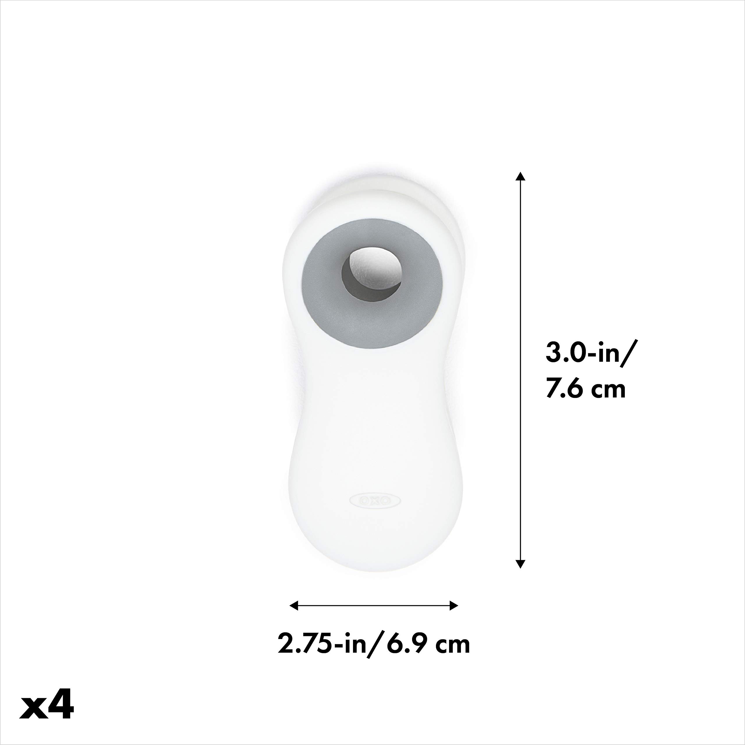 OXO Good Grips magnetyczne uniwersalne klipsy, 4 szt., białe, 1EA