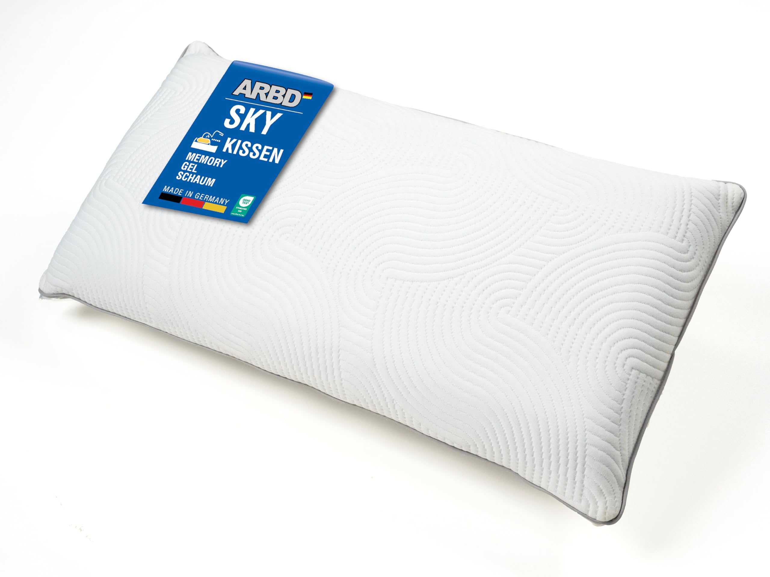 ARBD Memory Foam Kissen 40x80 cm – orthopädisches Nackenstützkissen mit Gel & viskoelastischem Schaum