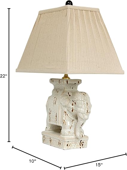 Red Lantern Red Lantern 22" Ivory Elephant Lamp photo 3