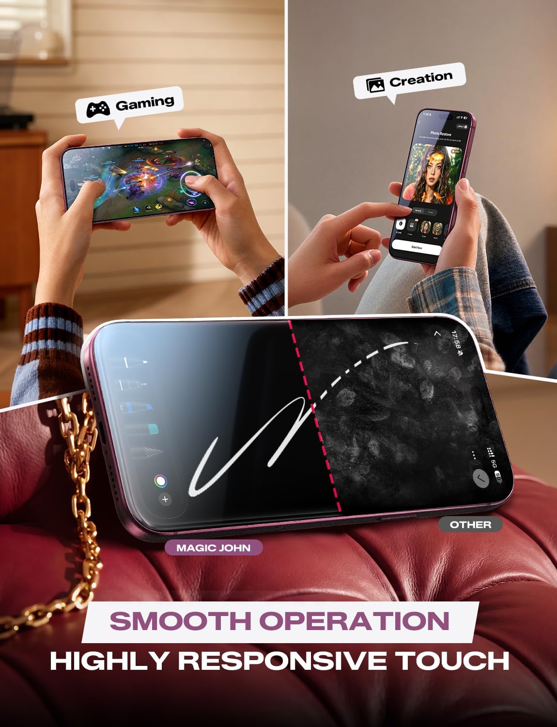 MAGIC JOHN for iPhone 18 Pro Max Screen Protector Easy Installation