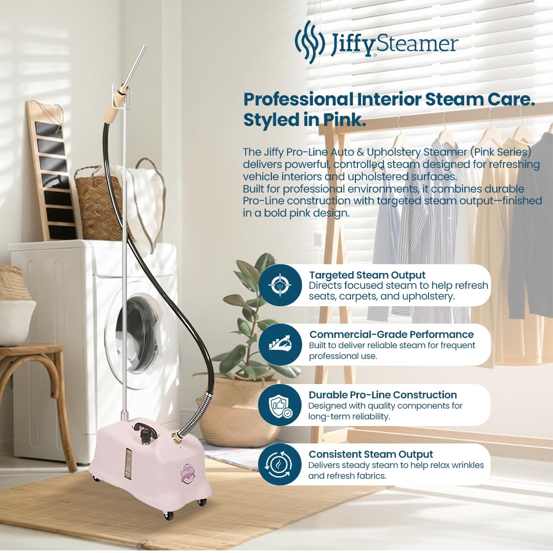 Jiffy Pro-Line Auto or Upholstery Steamer in Pink product thumbnail 5