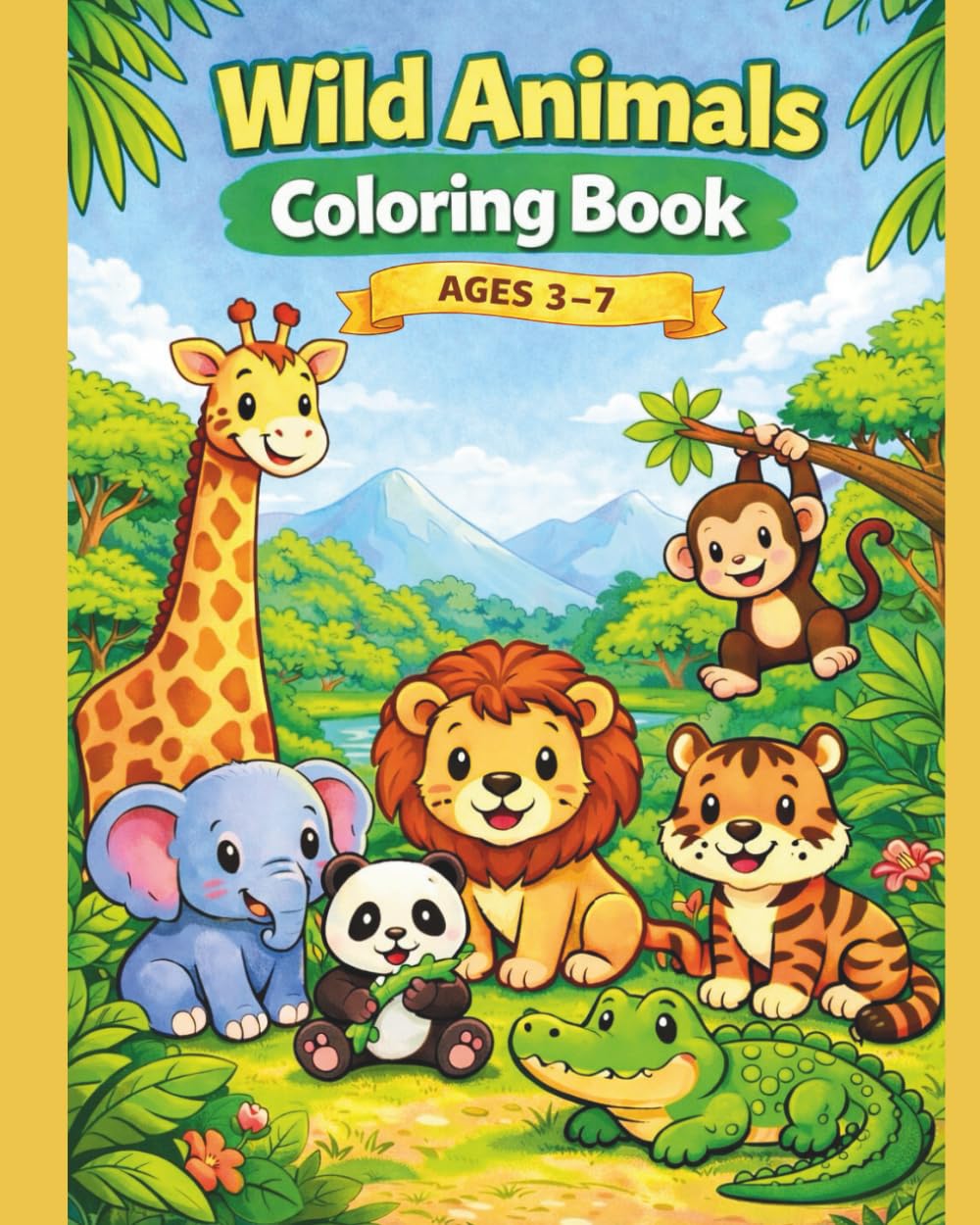 Wild Animals Coloring Book