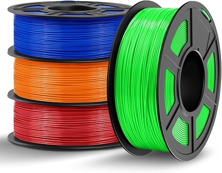 TECBEARS TPU Filament 1.75mm, 95A, 4kg Bundle, Red+Orange+Blue+Green