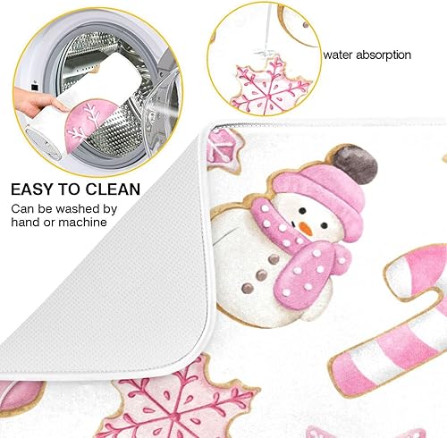 Miniatura 5 de Tapete absorbente de secado de platos de calabazas de Acción de Gracias, reversible, 18 x 24 pulgadas, resistente al calor, protector de secado para