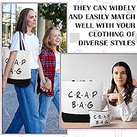 Vista 2 de Cunno 2 bolsas de lona reutilizables para comestibles, regalos y merchandising para programas de televisión de amigos, Blanco