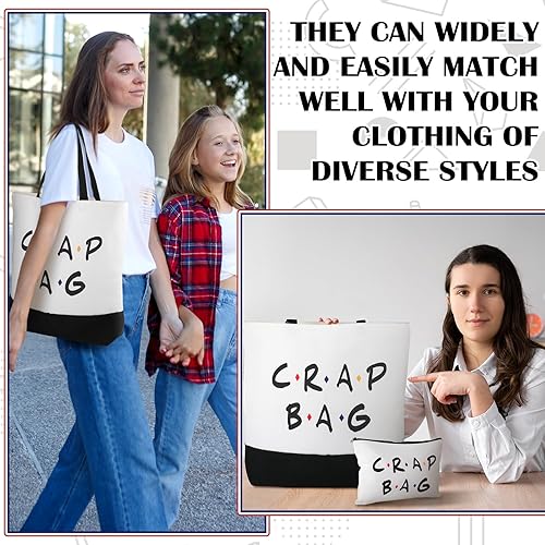 Miniatura 4 de Cunno 2 bolsas de basura reutilizables de lona para programas de amigos, regalos de programas de televisión, mercancía para programas de televisión,