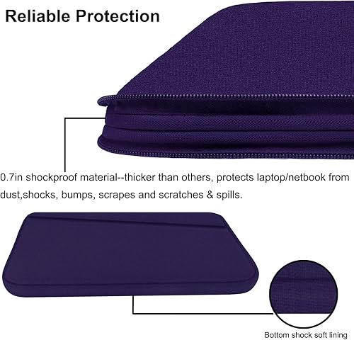Miniatura 4 de Funda para laptop de 15.6 pulgadas, bolsa de transporte protectora con bolsillo frontal, maletín delgado para computadora para 15-16 pulgadas HP,
